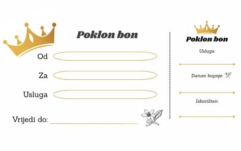 Poklon bon kojim možete razveseliti dragu osobu.